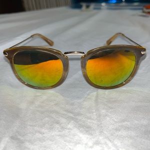 JONATHAN CATE UNISEX SUNGLASSES Wooden look